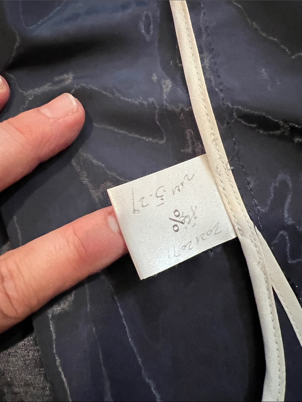 Navy Double-Breasted Trench Coat with Belt - Picture 9 of 14